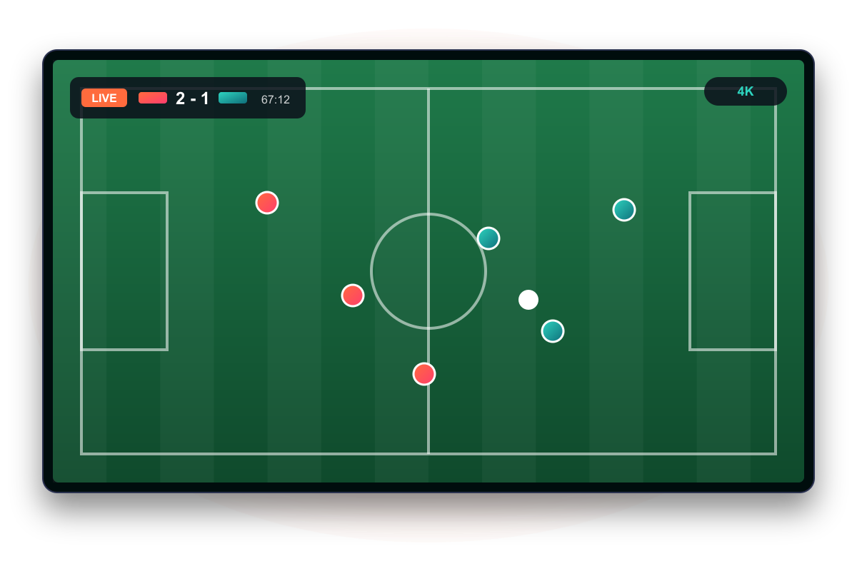 Live sports IPTV: football match streaming in 4K on Surf IPTV